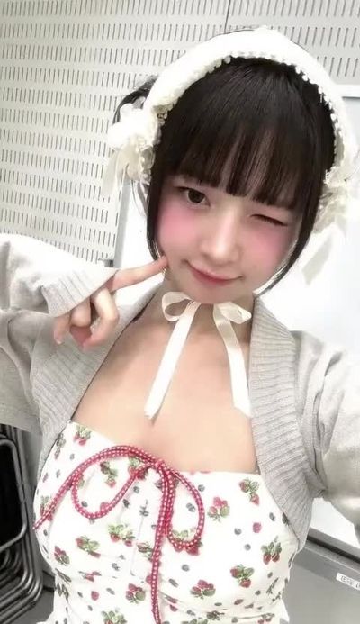 Rei - shows and fondles boobs