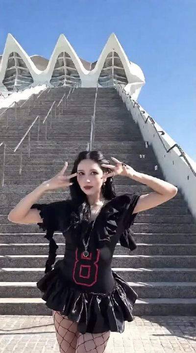Mina - shows boobs