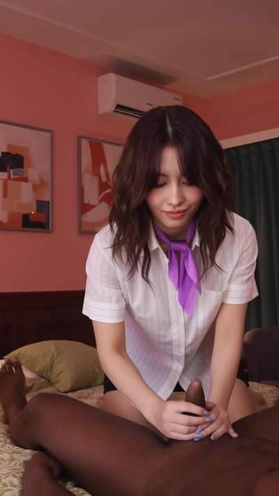 Momo - gives handjob